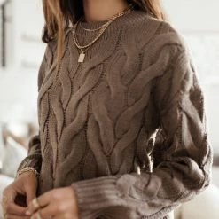 Sweaters Vero Moda Leah Sweater In Brown