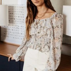 DRESS FORUM Long Sleeve Laila Floral Blouse 13 DRESS FORUM Long Sleeve Laila Floral Blouse