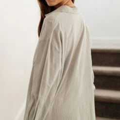 FUN 2 FUN Tops Larissa Button Down Blouse In Sage