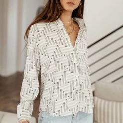 FUN 2 FUN Tops Kinsley Button Down Blouse 12 FUN 2 FUN Tops Kinsley Button Down Blouse