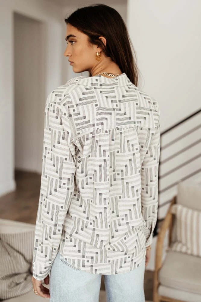 FUN 2 FUN Tops Kinsley Button Down Blouse 8 FUN 2 FUN Tops Kinsley Button Down Blouse