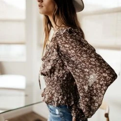 DRESS FORUM Shirts & Blouses Raven Floral Blouse