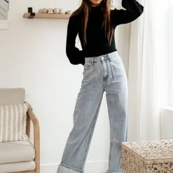 PROMESA Sweaters Emily Ribbed Bodysuit In Black 11 PROMESA Sweaters Emily Ribbed Bodysuit In Black