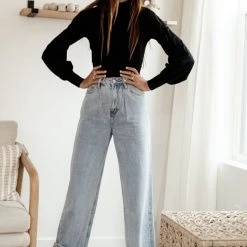 PROMESA Sweaters Emily Ribbed Bodysuit In Black 8 PROMESA Sweaters Emily Ribbed Bodysuit In Black