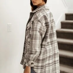 LUSH CLOTHING Gretel Plaid Shacket Outerwear 11 LUSH CLOTHING Gretel Plaid Shacket Outerwear