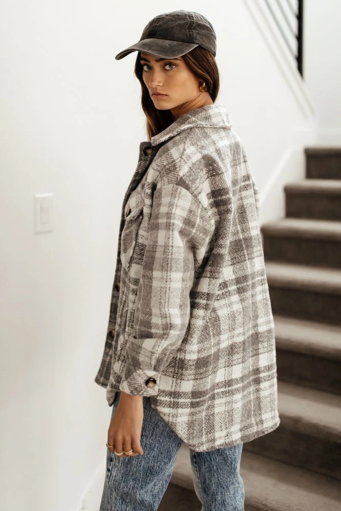 LUSH CLOTHING Gretel Plaid Shacket Outerwear 7 LUSH CLOTHING Gretel Plaid Shacket Outerwear