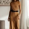 Fresh Markdowns Vero Moda Francoise Turtleneck Dress In Brown - FINAL SALE