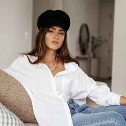 FUN 2 FUN New Arrivals Larissa Button Down Blouse In White