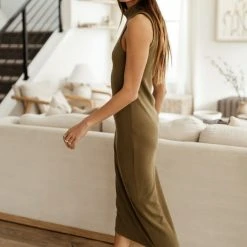 Dresses Vero Moda Gracie Bodycon Dress In Olive