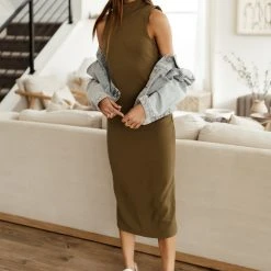 Dresses Vero Moda Gracie Bodycon Dress In Olive