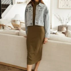 Dresses Vero Moda Gracie Bodycon Dress In Olive