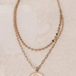 SIETE COLLECTION Necklaces Lilia Layered Coin Necklace