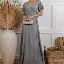 ROKOKO Cecelia Wrap Dress In Lavender - FINAL SALE