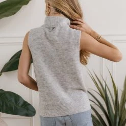 Vero Moda Lia Sweater Vest In Grey 14 Vero Moda Lia Sweater Vest In Grey