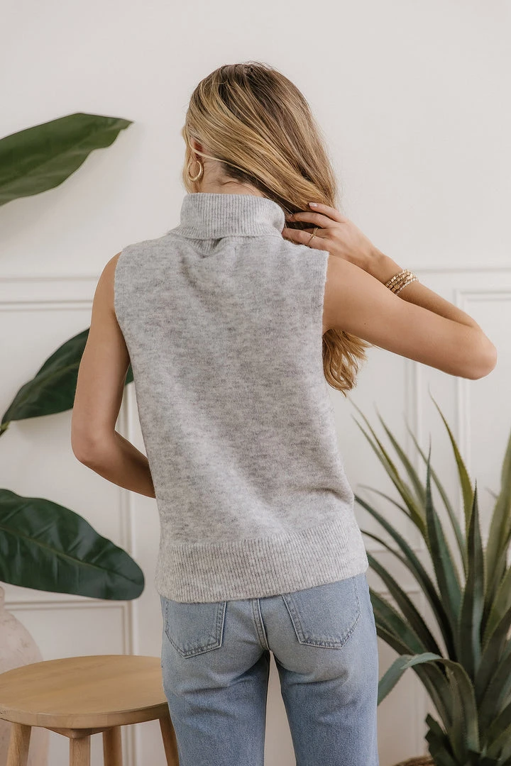 Vero Moda Lia Sweater Vest In Grey 7 Vero Moda Lia Sweater Vest In Grey