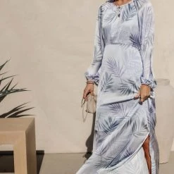 WORUI Giselle Maxi Dress In Blue Coastal Getaway