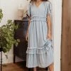 WORUI Willa Ruffle Dress In Light Blue Top Sellers