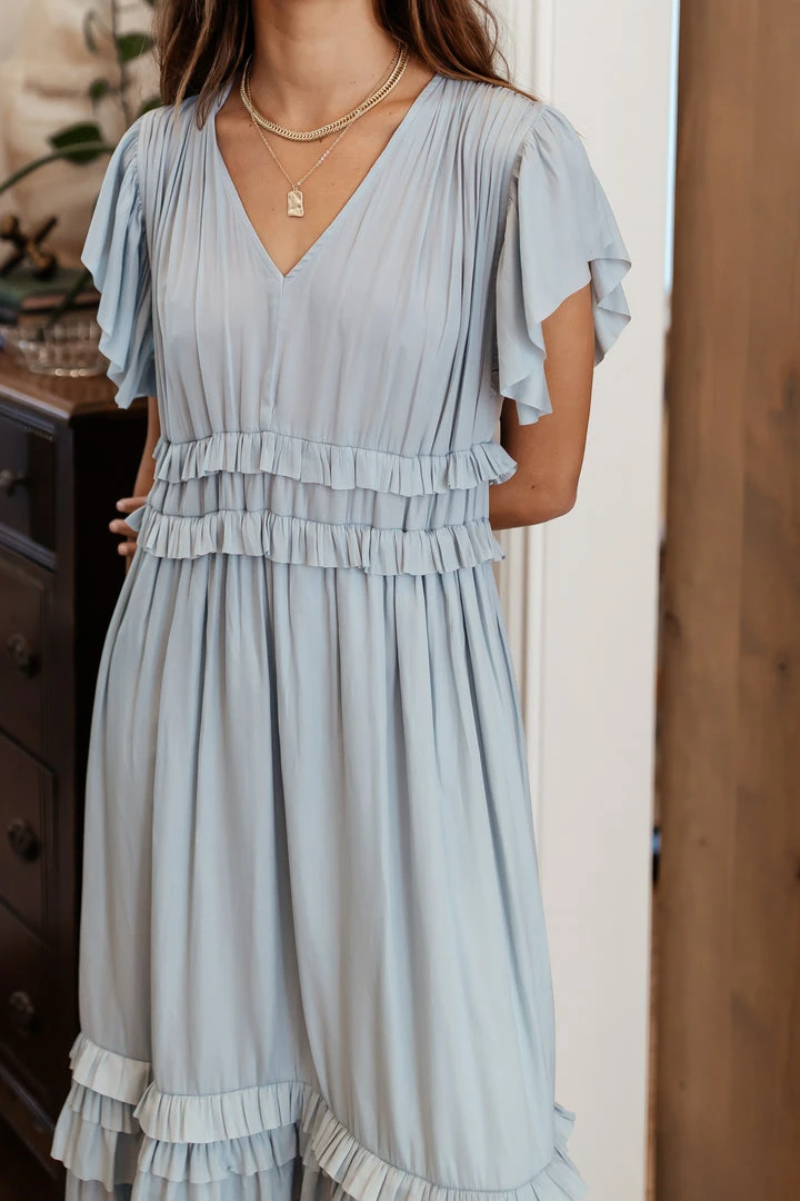 WORUI Willa Ruffle Dress In Light Blue Top Sellers 5 WORUI Willa Ruffle Dress In Light Blue Top Sellers