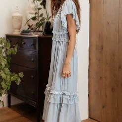 WORUI Willa Ruffle Dress In Light Blue Top Sellers 26 WORUI Willa Ruffle Dress In Light Blue Top Sellers