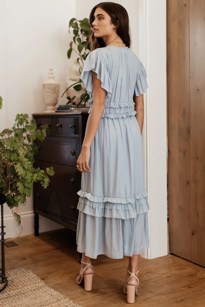 WORUI Willa Ruffle Dress In Light Blue Top Sellers 8 WORUI Willa Ruffle Dress In Light Blue Top Sellers