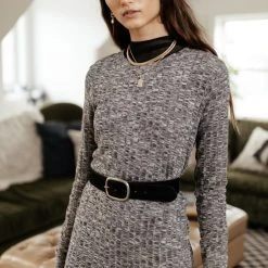 Vero Moda Reef Midi Dress In Charcoal - FINAL SALE