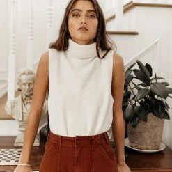 Vero Moda Lia Sweater Vest In Ivory Sweaters