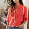 SINA Tops Everly Cardigan In Coral