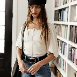 CALISTA Top Sellers Makena Vegan Leather Top