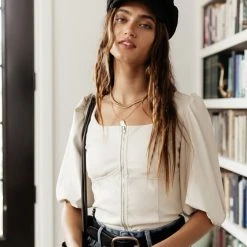 CALISTA Top Sellers Makena Vegan Leather Top