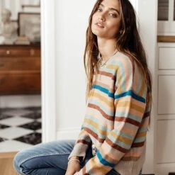 WOVEN HEART Selma Striped Sweater - FINAL SALE Sweaters
