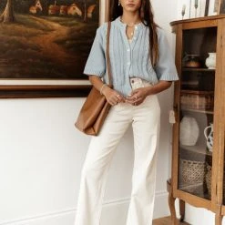 SINA Tops Everly Cardigan In Blue 16 SINA Tops Everly Cardigan In Blue