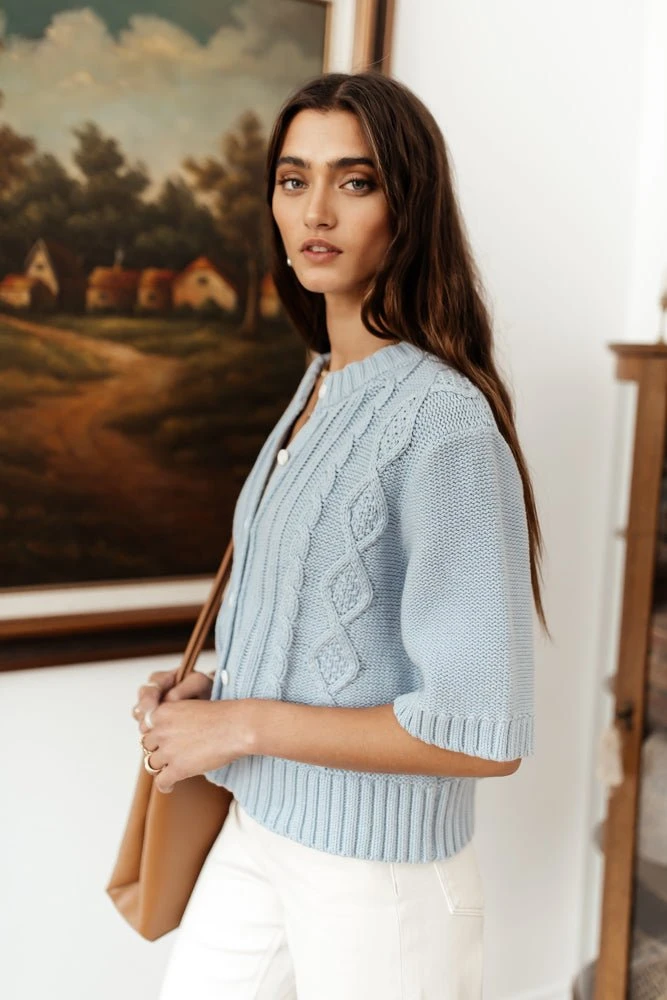 SINA Tops Everly Cardigan In Blue 9 SINA Tops Everly Cardigan In Blue