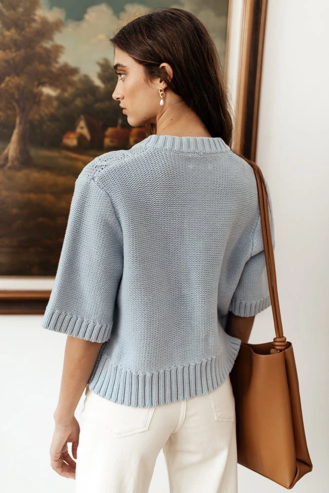 SINA Tops Everly Cardigan In Blue 10 SINA Tops Everly Cardigan In Blue