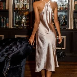 DRESS FORUM Dresses Brynn Midi Dress In Champagne