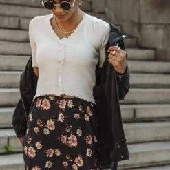 Vero Moda Hailey Ribbbed Top In Black