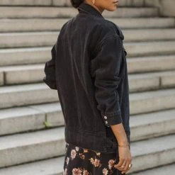 QIZHEN Marcello Denim Moto Jacket