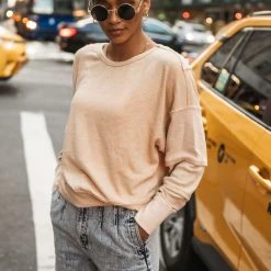 SINA Bohme Essentials Galilea Patch Top In Cream