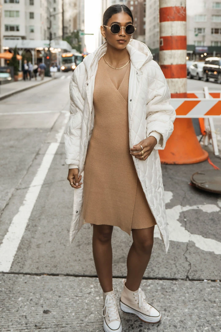 Vero Moda Alexandria Knitted Dress In Tan - FINAL SALE 6 Vero Moda Alexandria Knitted Dress In Tan - FINAL SALE