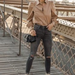 AARON & AMBER Work Edit Melrose Vegan Leather Shirt 9 AARON & AMBER Work Edit Melrose Vegan Leather Shirt