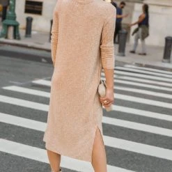 Vero Moda Reef Midi Dress In Camel - FINAL SALE