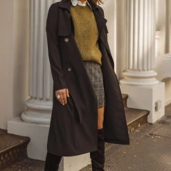 SINA Enola Trench Coat In Black