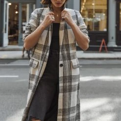 QIZHEN Natalya Plaid Coat Outerwear 14 QIZHEN Natalya Plaid Coat Outerwear