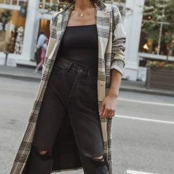 QIZHEN Natalya Plaid Coat Outerwear 13 QIZHEN Natalya Plaid Coat Outerwear