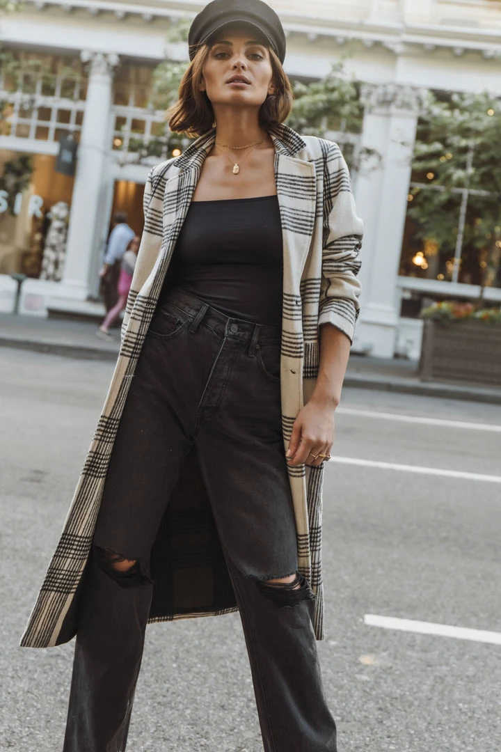 QIZHEN Natalya Plaid Coat Outerwear 7 QIZHEN Natalya Plaid Coat Outerwear