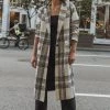 QIZHEN Natalya Plaid Coat Outerwear
