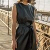 AARON & AMBER Boris Belted Dress In Black - FINAL SALE Fresh Markdowns