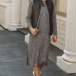 Vero Moda Reef Midi Dress In Charcoal - FINAL SALE