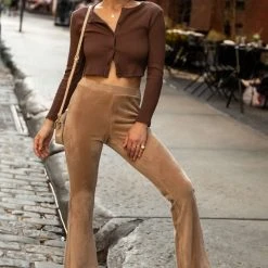 Vero Moda Velvet Flare Pants In Black