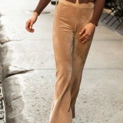 Vero Moda Velvet Flare Pants In Black