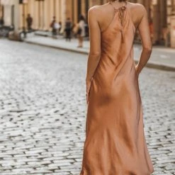 DRESS FORUM Brynn Midi Dress In Orange